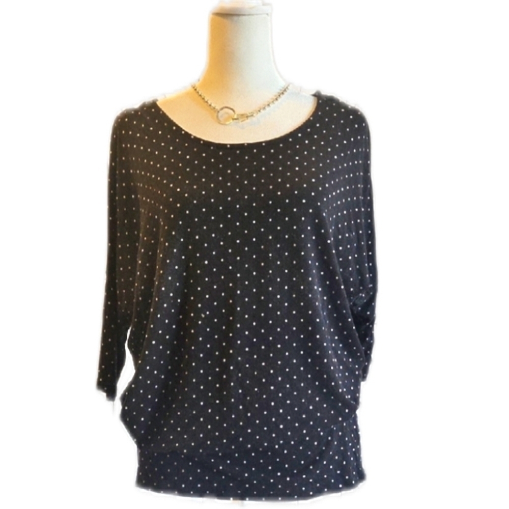 Agnes & Dora Black and White Polka Dot Blouse